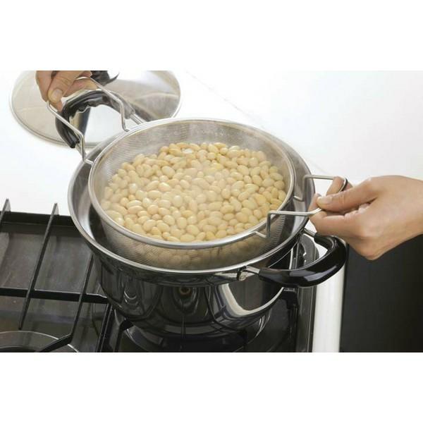 鍋 IH対応 ゆで名人 ザル付両手鍋 22cm 27045 下村企販 ステンレス