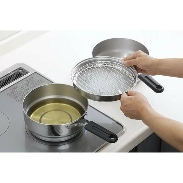 オイルポット らく揚げダブルポット 36555 下村企販 : アイリスプラザ