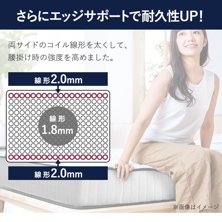 アイリスプラザ ポケットコイル マットレス ダブル コイル693個 マットレス ダブル ポケットコイルマットレス 20cm 体圧分散 圧縮 通気
