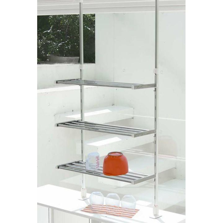 突っ張り ラック 棚 おしゃれ 収納 つっぱり棚3段・幅45cm TP3-45 田窪