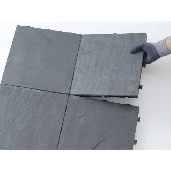 敷くだけタイル 天然石 30x30 ブラック JBG-JTB1 タカショー