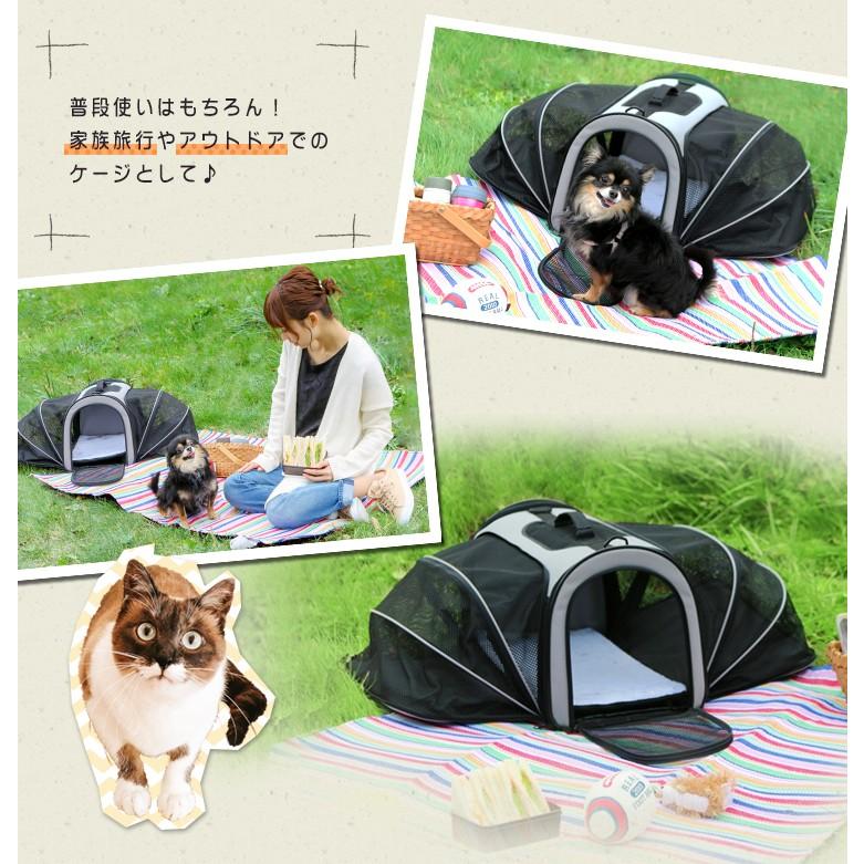 ペットキャリーバッグ 2WAY アウトドア ペットキャリー ブラック PC-S004 L BK キャリーバッグ お出かけ 犬 猫 ペット用_1