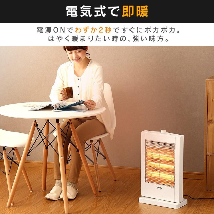 TEKNOS（テクノス） 電気ストーブ 省エネ 小型 おしゃれ 足元 ヒーター