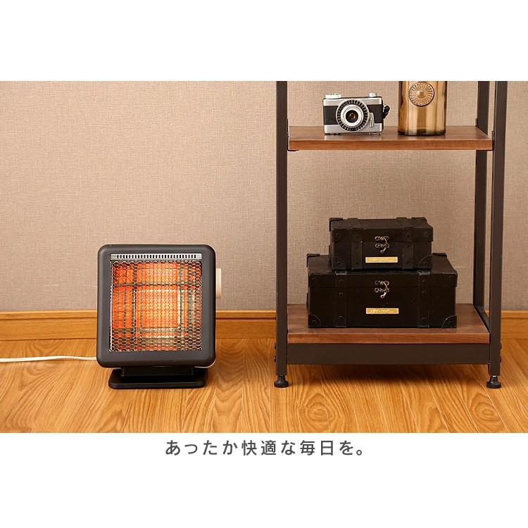 電気ストーブ 小型 省エネ 足元 おしゃれ ヒーター 暖房 コンパクト 省スペース 軽量 ビームヒーター キューブ RLC-BH400W TOHO