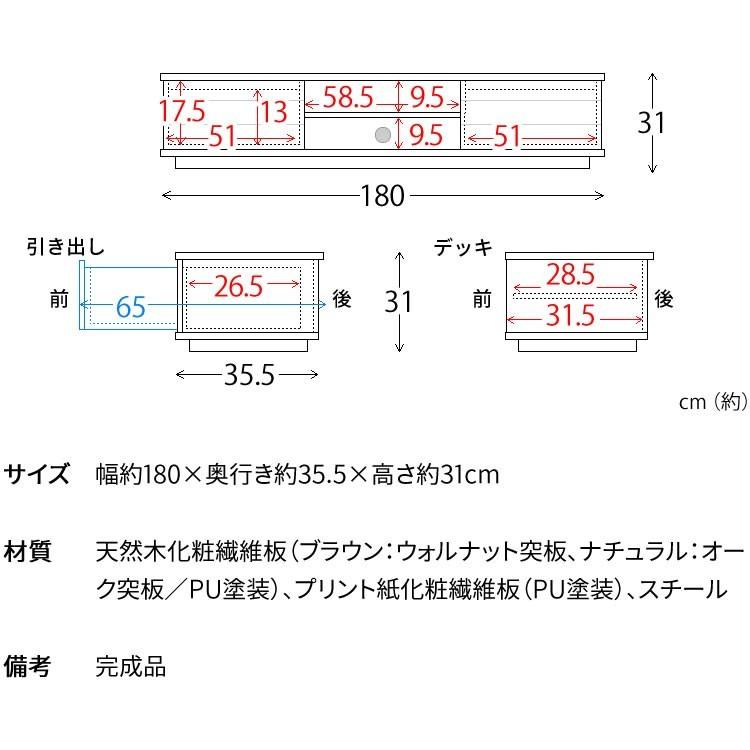テレビ台 テレビボード ローボード おしゃれ 完成品 収納 幅180 オープンテレビ台 幅180 アイリスプラザ T-OTV-180(代引不可)