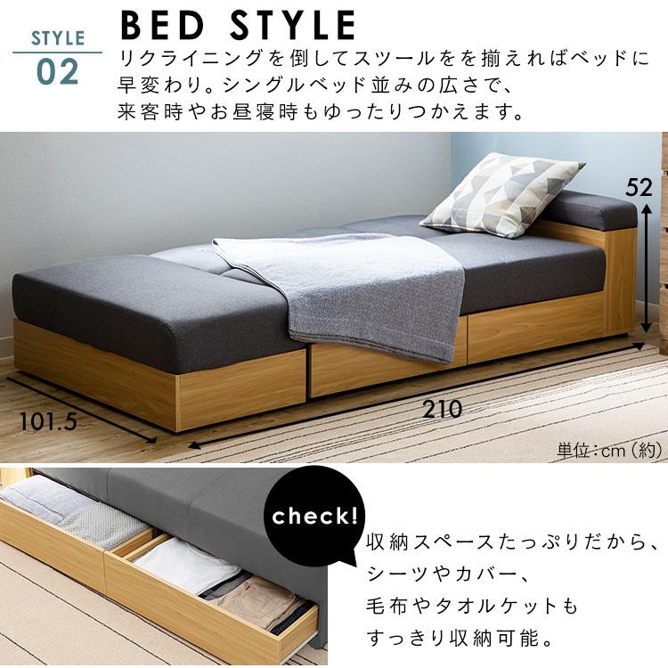 2人掛けソファー ソファーベッド 北欧 収納付き 天然木脚 シンプル 省スペース ソファー 2人掛け ソファ ソファーベッド 北欧 収納 収納