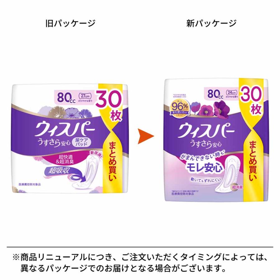 P&G 吸水ケア ウィスパー うすさら安心 安心の中量用 80cc 24cm 30枚 5
