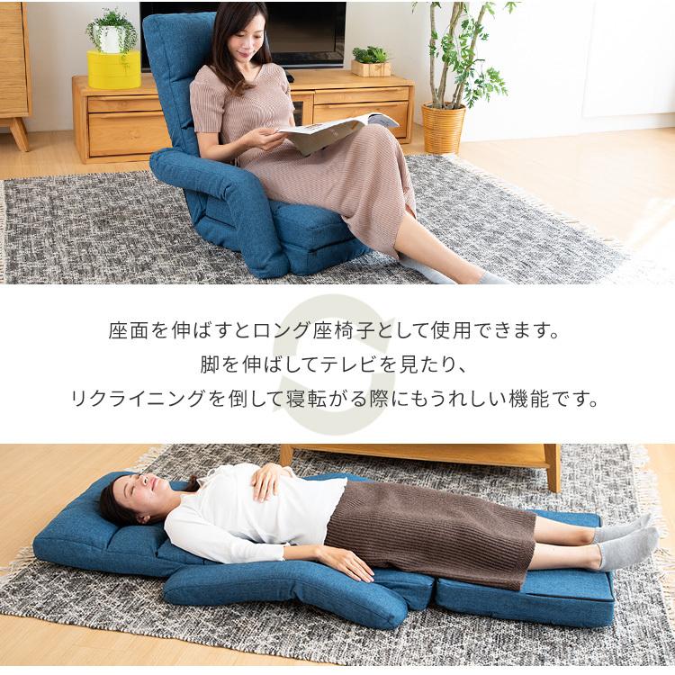 【新品未使用】座椅子 ロング 肘掛け リクライニング (42段階) もこもこ 座椅子 おしゃれ 肘掛け付き リクライニング ハイバック コンパクト