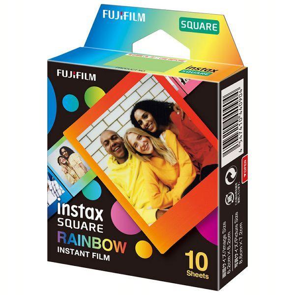 FUJIFILM チェキ インスタントフィルム カラー instax SQUARE RAINBOW（レインボー）1パック（10枚入）の商品画像（Yahoo!ショッピング）