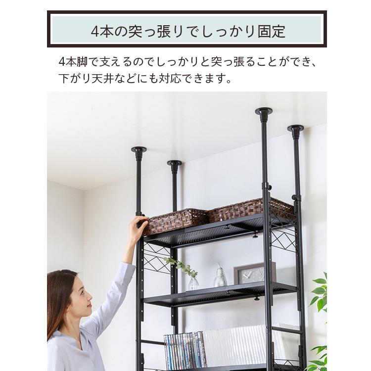 突っ張り棚 突っ張りラック 突っ張り収納 デスク 壁掛け PCデスク