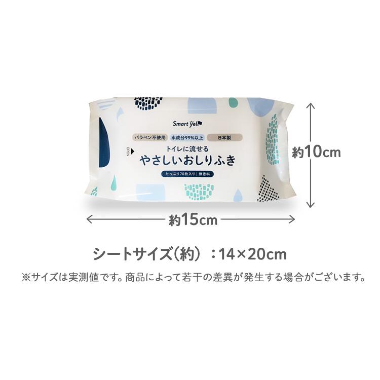 おしりふき 流せる 手口ふき おしり拭き 手口拭き お尻拭き 70枚 流せるおしりふき トイレに流せる ウェットティッシュ 赤ちゃんのおしりふき モモ葉エキス | ブランド登録なし | 10