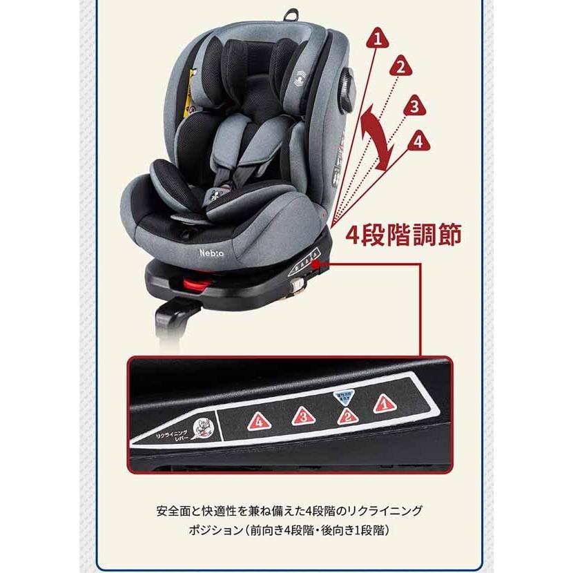 チャイルドシート 新生児 isofix 回転 リクライニング ターン