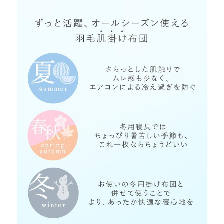 掛け布団 シングル 夏用 洗える 夏用掛け布団 2枚セット 羽毛布団 布団 日本製ダウンケット WDD85%0.2kg 代引不可｜irisplaza｜09