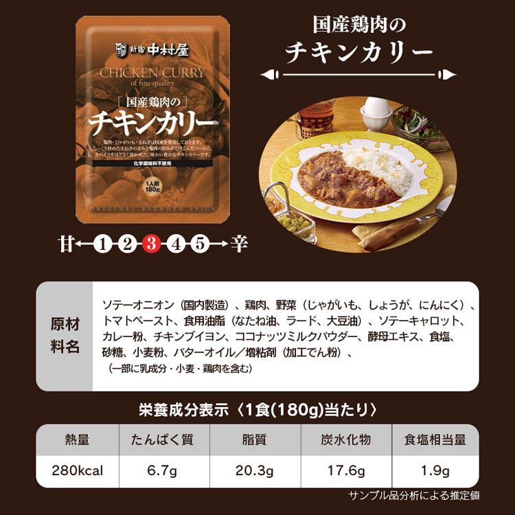 レトルトカレー レトルト 中村家 カレー 国産 (国産牛肉・鶏肉・4種野菜の)カリー・ハヤシ  新宿中村屋｜irisplaza｜19