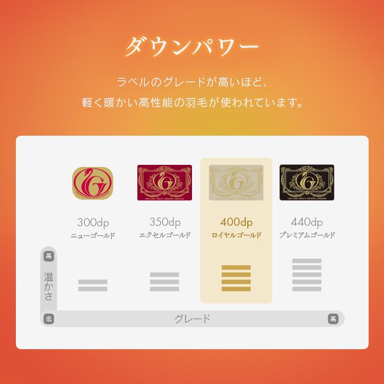 羽毛布団 シングル 冬用 掛け布団 暖かい ホワイトダックダウン ロイヤル 羽毛掛け布団 WDD90％ 超軽量 保温 ロイヤル S 10DS2219-90W0.7IR_5