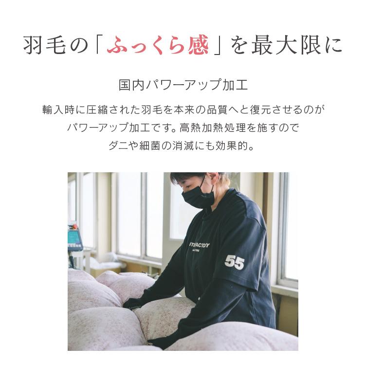 羽毛布団 シングル 冬用 掛け布団 暖かい ホワイトダックダウン ロイヤル 羽毛掛け布団 WDD90％ 超軽量 保温 ロイヤル S 10DS2219-90W0.7IR_11