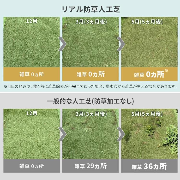 人工芝 ロール 3m×10m アイリスオーヤマ リアル防草人工芝 ゴルフ 庭 防草シート不要 U字釘72本付 メンテナンスフリー 防カビ RP-30310 アイリスソーコー｜irisplaza｜04