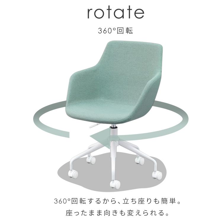 デスクチェア おしゃれ キャスター付き かわいい 肘付き