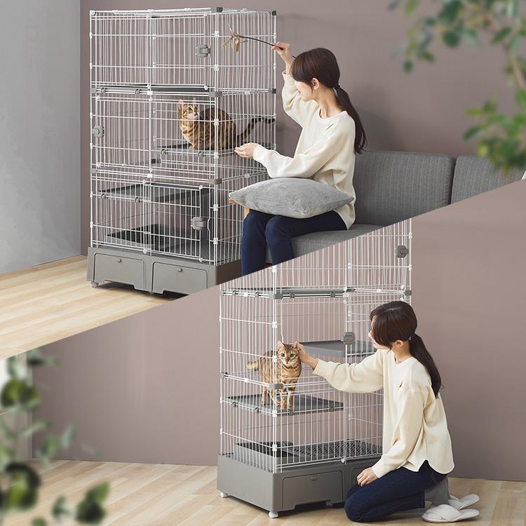 猫 ケージ キャットケージ 3段 大型 猫ケージ トイレ一体 トイレ 猫 ケージ キャットケージ 3段 大型 猫ケージ トイレ一体 トイレ