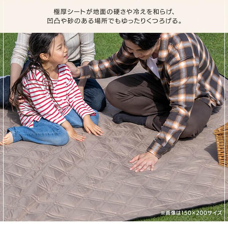 エリプス　6✖️６０シート 極厚レジャーシート 60×60 ベージュ【プラザセレクト】 7265449