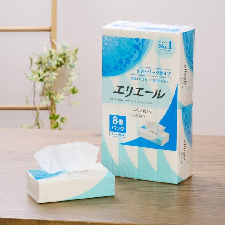 エリエール（elleair） ティッシュペーパー ティシュー ソフトパック