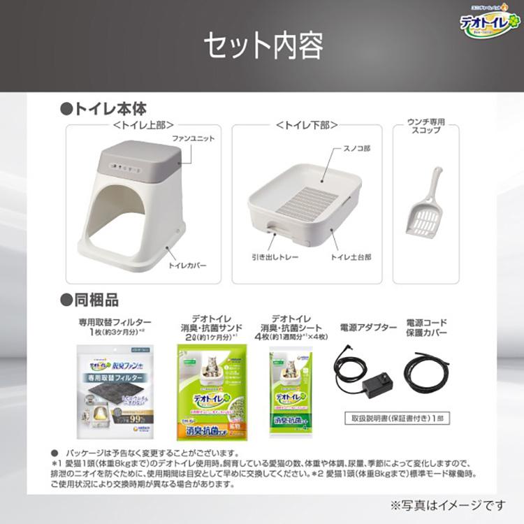 ユニチャーム デオトイレ　脱臭ファン＋本体セット　猫トイレシステムトイレ脱臭消臭 デオトイレ 猫トイレ 大型 システムトイレ 脱臭ファン 本体セット ユニ