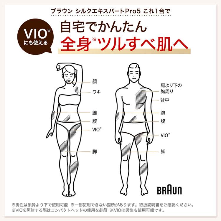 BRAUN 脱毛器 pro5 PL-5137(値段交渉可能) ブラウン史上最高峰の光美容器 シルクエキスパートPro5 PL-5137