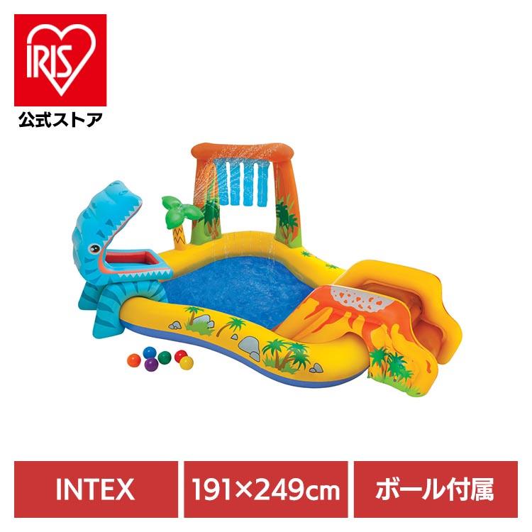 INTEX ダイナソープール【新品未使用】【家庭用プール】 INTEX プール ダイナソー ビニールプール 大型 滑り台付き 家庭用
