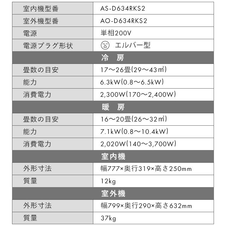 エアコン 20畳 工事込 工事費込み 富士通 ルームエアコン ノクリア D