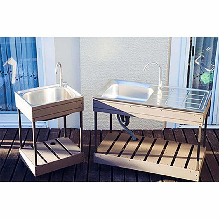 ガーデンシンク 小 人工木 流し台 ガーデン aks47779 旭興進 (代引不可
