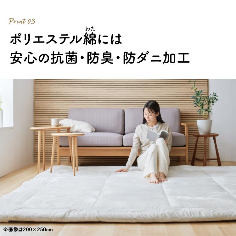 ラグ 極厚 6cm 高反発 130×185cm すべり止め 抗菌 防臭 防ダニ 騒音