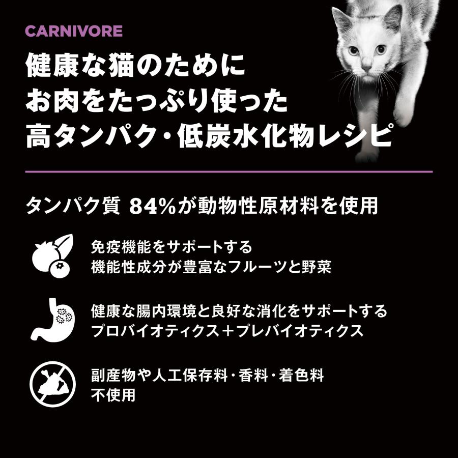 キャットフード グレインフリー 高タンパク 低炭水化物 小粒
