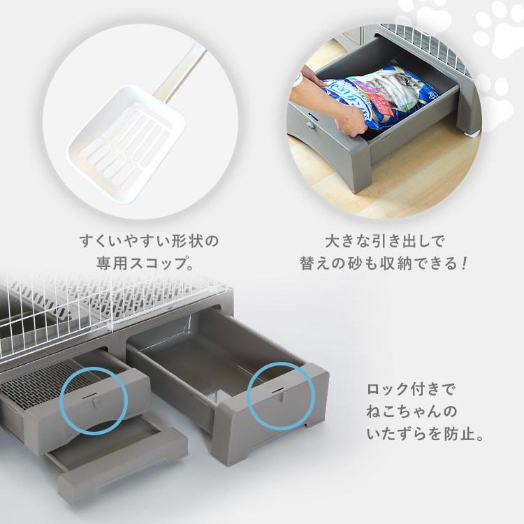 【美品】猫 トイレ内属 ケージ 三段 ハンモック付き 猫 ケージ 3段 トイレ付 キャットケージ キャスター ハンモック付