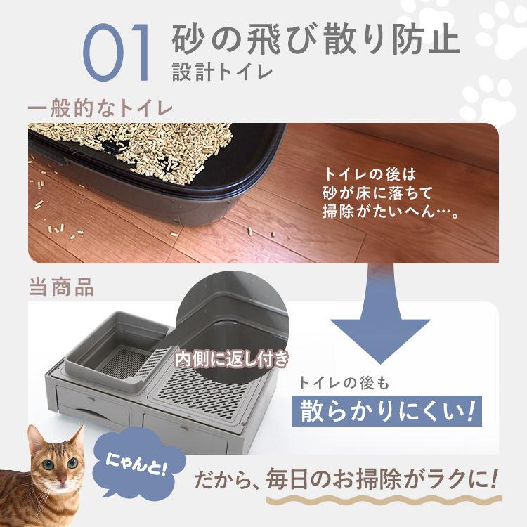 キャットケージ 4段 システムトイレ一体キャットケージ ハンモック 猫
