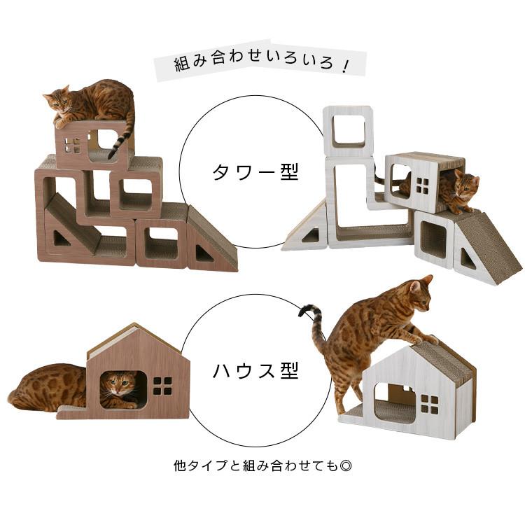 爪とぎ 猫 キャットタワー タワー ダンボール製 六角 つめとぎ 木目 連結可能 組み合わせ自由 猫タワー |  | 12