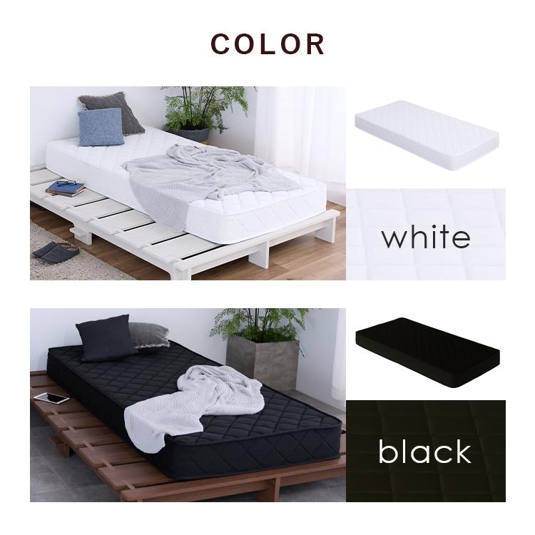 フレームとコイルマットレスのセット ステージベッド セミダブル ベッドフレーム マットレス ポケットコイル