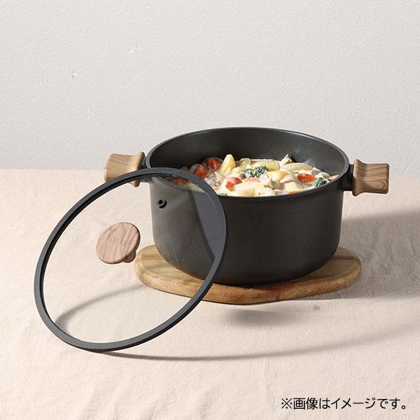 両手鍋 キャセロール 24cm IH ガス火対応 ガラス蓋付 CAROTE カローテ