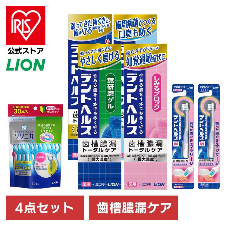 LION（ライオン） デントヘルス 薬用ハミガキ 4点セット（ハミガキ