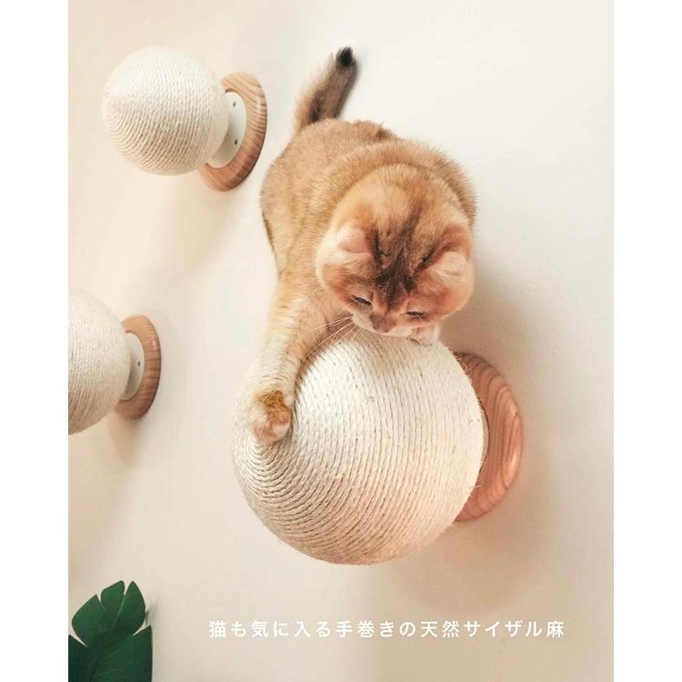 キャットウォーク キャットステップ 爪研ぎボール 猫用品 ペット用品 猫家具 爪研ぎ 壁掛け ペット共生 猫部屋 CATURN N25 キャターン MYZOO MZ0002の画像