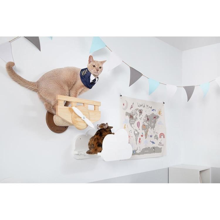 キャットウォーク キャットステップ 猫用品 ペット用品 猫家具 爪研ぎ 壁掛け ペット共生 猫部屋 賃貸おすすめ PLANE MYZOO MZ0038_6