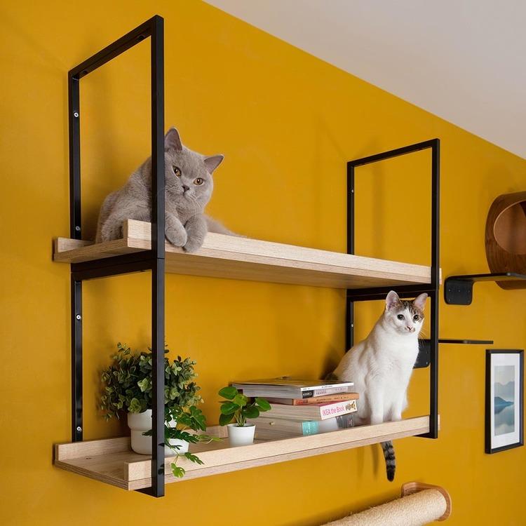 キャットウォーク キャットステップ 猫用品 ペット用品 猫家具 猫ベッド 壁掛け 天井吊り下げ 猫 部屋 MYZOO AVENUE L MZ0054の画像