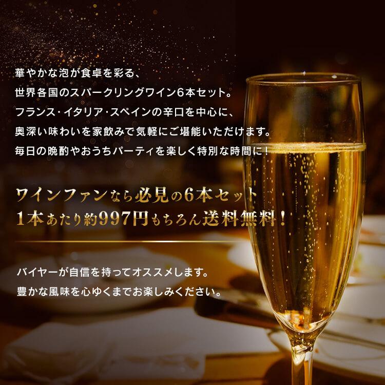 ワイン スパークリングワイン 6本セット ワインセット スパークリング