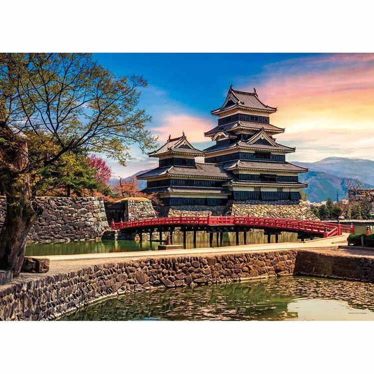 ジグソーパズル 500ピース 風景 38×53cm 城 長野 夕景 国宝 埋の橋