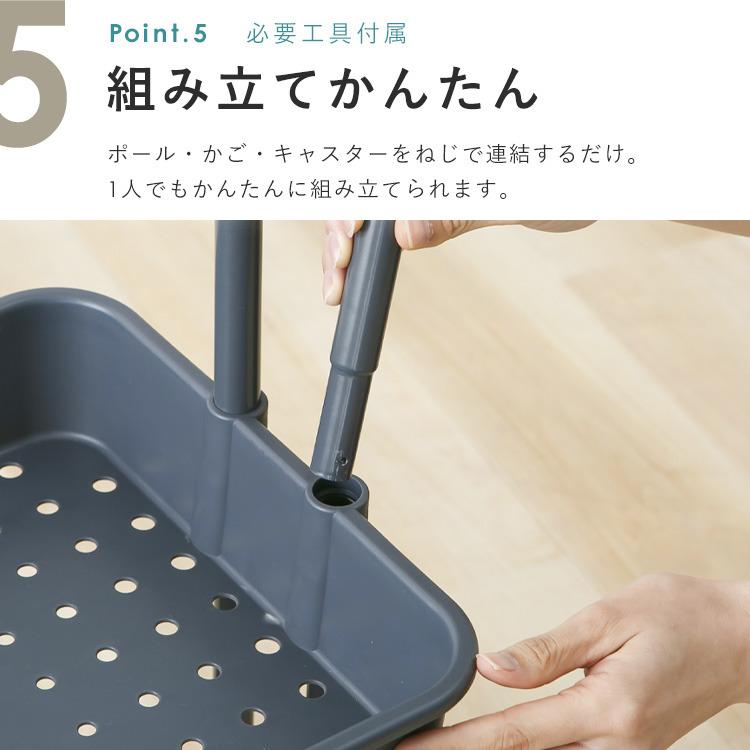 キッチンワゴン キャスター付き 3段 コンパクト キッチン収納 ワゴン ワゴン収納 ハンドル付き メッシュ スリムワゴン キッチンワゴン KWG-P |  | 18