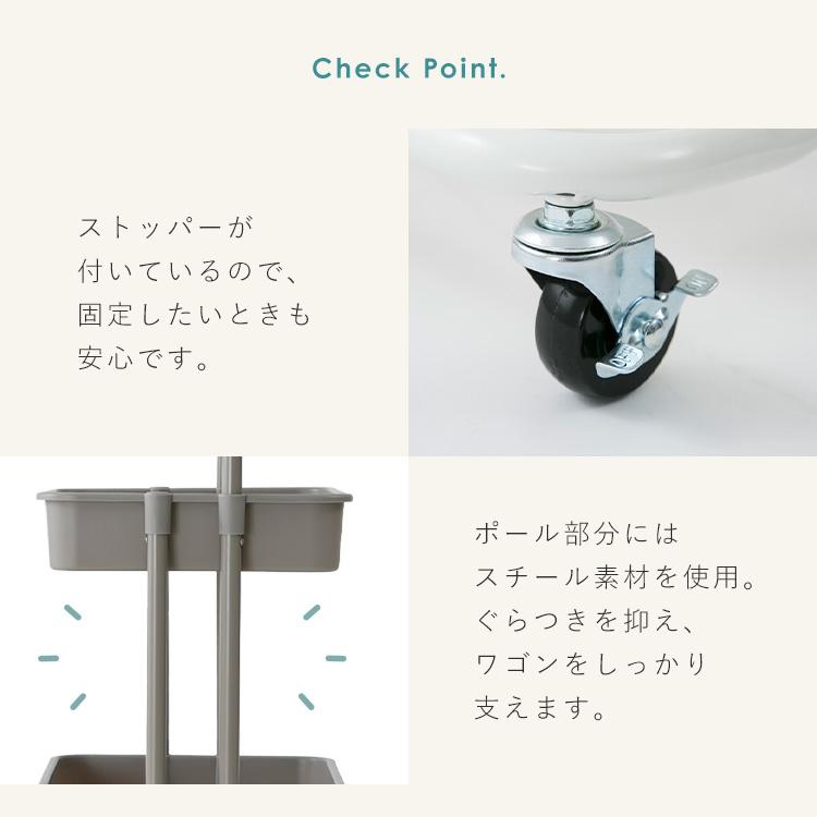 キッチンワゴン キャスター付き 3段 コンパクト キッチン収納 ワゴン ワゴン収納 ハンドル付き メッシュ スリムワゴン キッチンワゴン KWG-P |  | 11