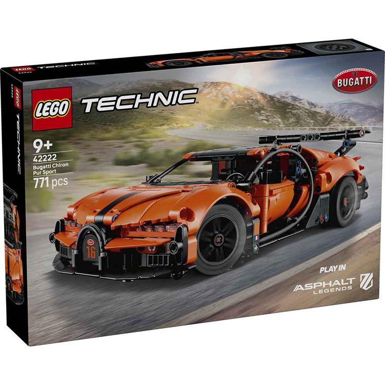 おもちゃ 玩具 ブロック プレゼント 誕生日 クリスマス 小学生 のりもの LEGO Bugatti Chiron Pur Sport ハイパーカー 42222 TECHNICの画像