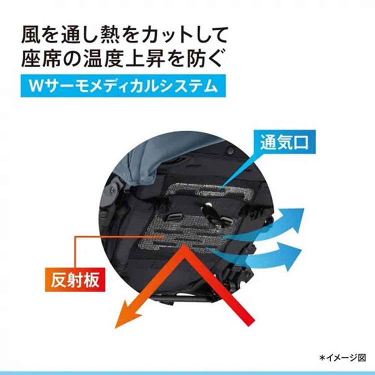 ベビーカー a型 アップリカ 軽量 ファーストベビーカー A型ベビーカー ベビー用品 ラクーナエアー プラス 通気性 収納 フード グレー Apricaの画像