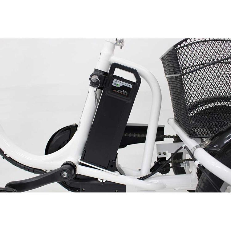 三輪自転車 電動アシスト ロータイプ E-PARTON 自転車 E-PARTON ロータイプ電動アシスト三輪自転車 容量5.8Ah BEPN18-WH E-PARTON (代引不可) (TD)_14