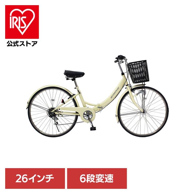 折り畳み自転車 6段変速 ACTIVEPLUS ノーパンク 軽快車 26インチ 