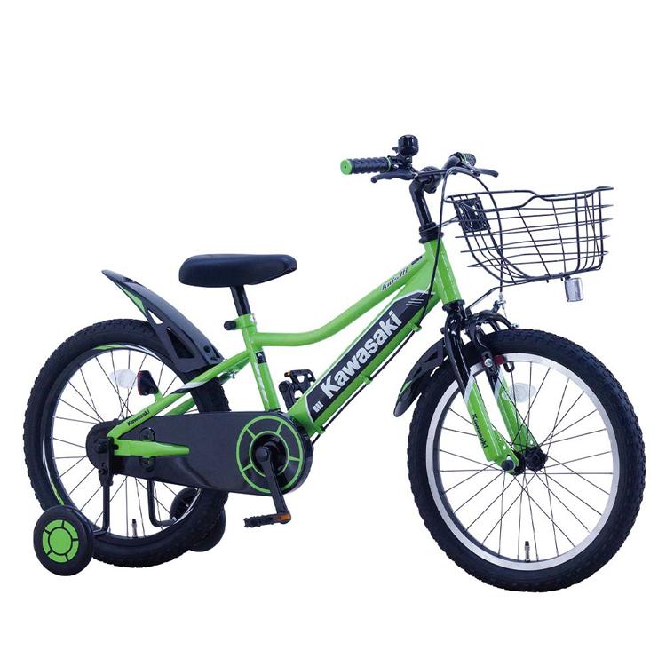 自転車 キッズバイク 幼児 子供用 18インチ グリーン ブラック